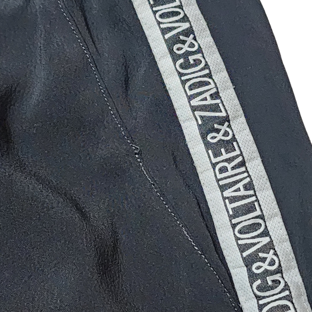 Zadig & Voltaire Black Track Pants with White Stripe - Picture 11 of 11